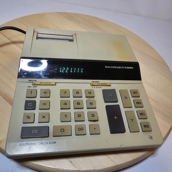 Texas Instruments TI-5040 II Electronic Adding Machine Calculator Working missin - Picture 5 of 7